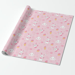 Cute Bunny Pattern Wrapping Paper