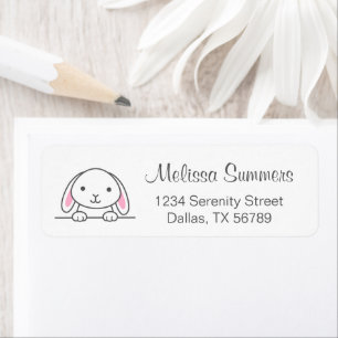 Cute Bunny Pet Return Address