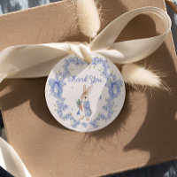 Cute Bunny Peter Rabbit Boy Baby Shower Thank you