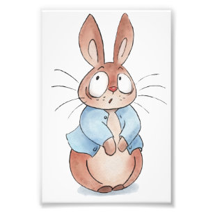 Cute bunny photo print