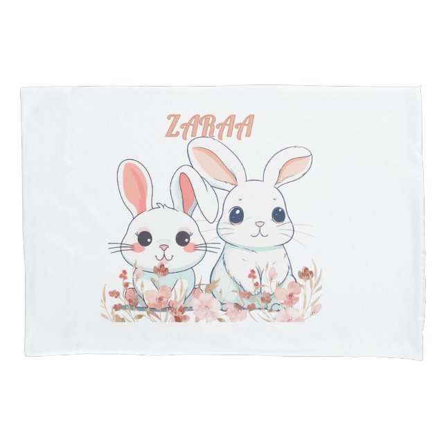 Cute Bunny  Pillowcase (Front)