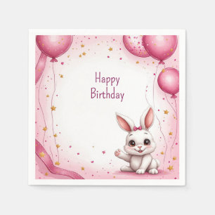 Cute Bunny Pink Baby 🐰 Napkin
