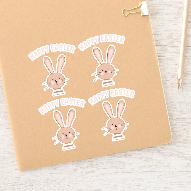 Cute Bunny Planner Scrapbooking Happy Easter (Notebook)