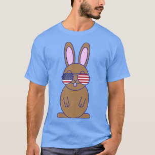 Cute Bunny Rabbit 4th of July Independence Day Men T-Shirt