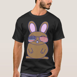 Cute Bunny Rabbit 4th of July Independence Day Men T-Shirt