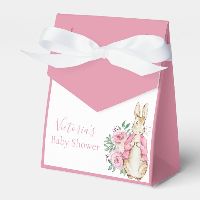 Cute Bunny Rabbit Baby Shower Favour Box (Front Side)