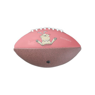 Cute bunny rabbit cartoon illustration american football
