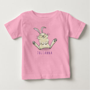 Cute bunny rabbit cartoon illustration baby T-Shirt