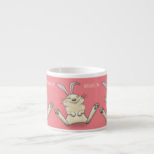 Cute bunny rabbit cartoon illustration espresso cup