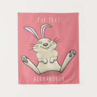 Cute bunny rabbit cartoon illustration