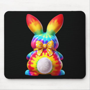 Cute Bunny Rabbit Coquette Bow Floral Girl Happy E Mouse Mat