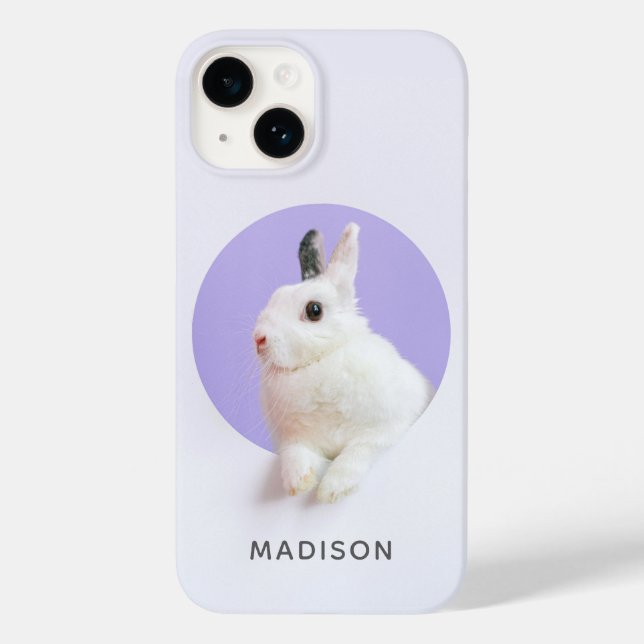 Cute Bunny Rabbit Easter Modern Chic Personalised Case-Mate iPhone Case (Back)