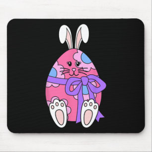 Cute Bunny Rabbit Egg Floral Girls Happy Easter Da Mouse Mat