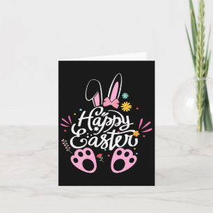 Cute Bunny Rabbit Egg Happy Easter Day 2024 Women  Card