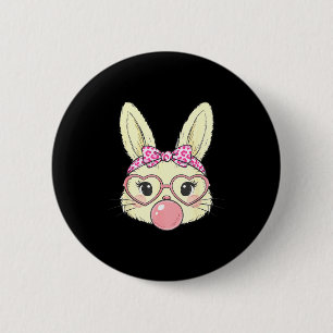 Cute Bunny Rabbit Face For Women Girls Kids Teens 6 Cm Round Badge