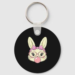 Cute Bunny Rabbit Face For Women Girls Kids Teens  Key Ring