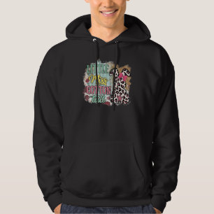 Cute Bunny Rabbit Face Leopard Glasses Girl Happy Hoodie