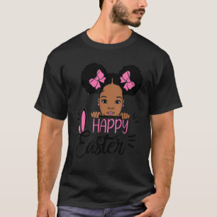 Cute Bunny Rabbit Face Tie Dye Glasses Messy Bun E T-Shirt