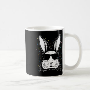 Cute Bunny Rabbit Face Tie Dye Gles Girl Happy Eas Coffee Mug