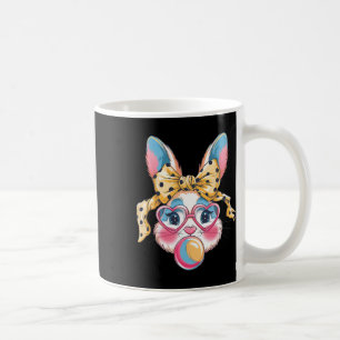 Cute Bunny Rabbit Face Tie Dye Gles Girl Happy Eas Coffee Mug