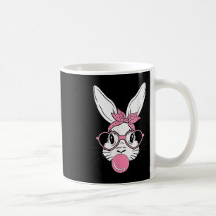 Cute Bunny Rabbit Face With Bandanna Heart Gles Bu Coffee Mug