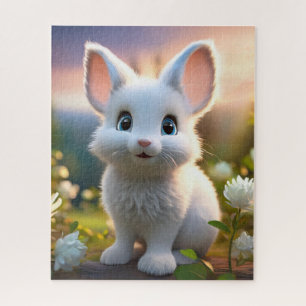 Cute Bunny Rabbit Jigsaw Puzzle