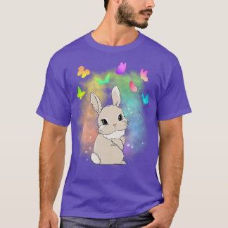 Cute Bunny Rabbit magic dust Colours and Butterfli T-Shirt