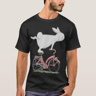 Cute Bunny Rabbit On Bike Cycling Bicycle & Gift T-Shirt