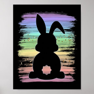 Cute Bunny Rabbit Pastel Happy Easter Day Girls Gi Poster