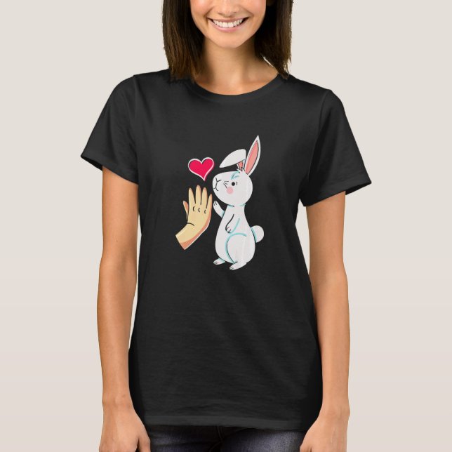 Cute Bunny Rabbit Pet  1 T-Shirt (Front)
