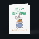 Cute Bunny Rabbit Pun You're Old Funny Birthday Card<br><div class="desc">Funny and cute birthday card for those who love puns and humour. Perfect way to wish your friends and family happy birthday.  Visit our store for more birthday card collection. You'll find something cool,  humourous and sometimes sarcastic birthday cards for your special someone.</div>