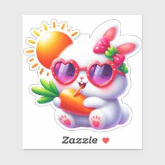 Cute Bunny Rabbit with Sun