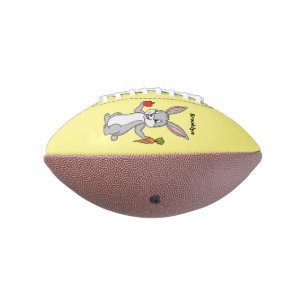 Cute bunny rabbit with vegetables cartoon  american football