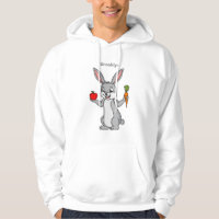 Cute bunny rabbit with vegetables cartoon
