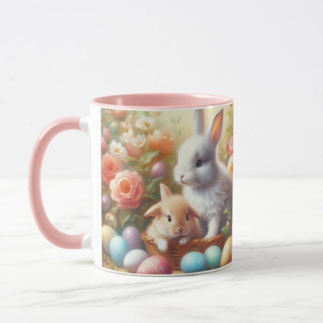 Cute Bunny Rabbits  Easter  Mug (Left)