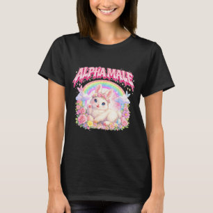 Cute Bunny Rainbow Floral Funny for Men Women Kid T-Shirt