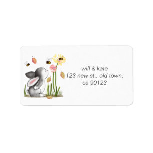 Cute bunny return address labels