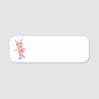 Cute Bunny School Name Label – Kids Back to School Tag