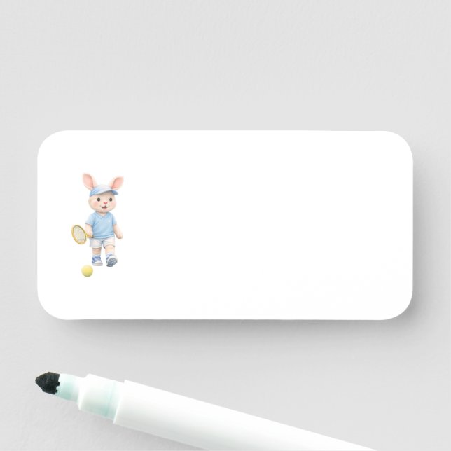 Cute Bunny School Name Label Tag (In Situ)