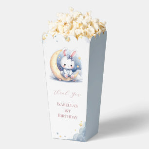 cute bunny sitting on the moon favour box