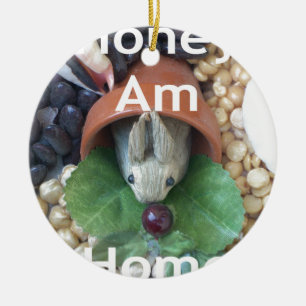 Cute Bunny Snacking Ceramic Tree Decoration