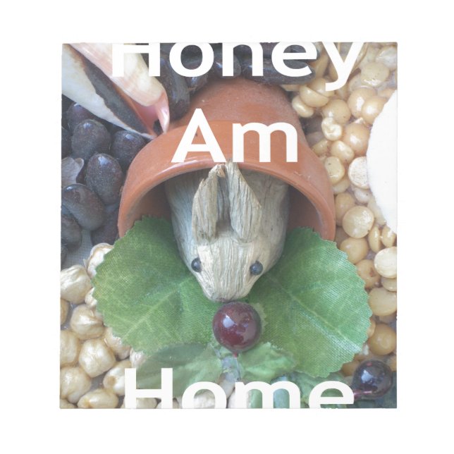 Cute Bunny Snacking Notepad (Front)