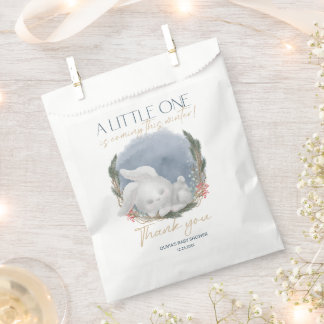 Cute Bunny Snowly Winter Baby Shower Favour Bags