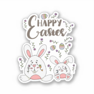 Cute Bunny Spring flower Easter