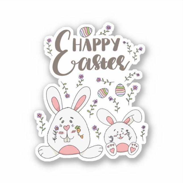 Cute Bunny Spring flower Easter (Front)