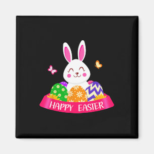 Cute Bunny Spring Hunt Eggs Rabbit Happy Easter Da Magnet