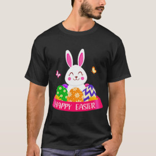Cute Bunny Spring Hunt Eggs Rabbit Happy Easter Da T-Shirt