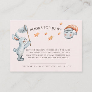 Cute Bunny Stars Rainbow Diaper Raffle Enclosure Card