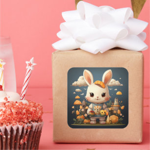 Cute bunny sticker