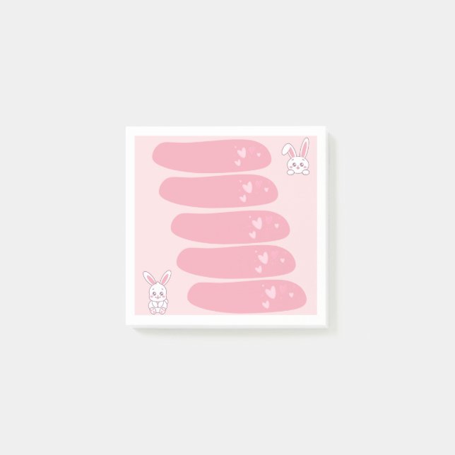 Cute Bunny Sticky Notes (Front)